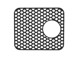 Tapete De Escurrido De Silicona Reutilizable Antideslizante Para Fregadero De Cocina Barra Protector Rápido Secado Hueco B Negro