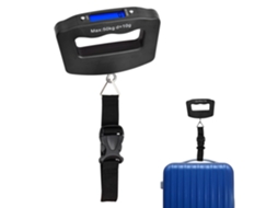 Balança Digital Portátil Para Bagagem, Capacidade 50 Kg, Com Gancho, Permite Verificar O Peso Antes Do Embarque, No Aeroporto Ou Em Casa