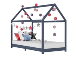 Estrutura De Cama Para Crianças Vidaxl Cinzeto Madeira (206x98x141.5 Cm)
