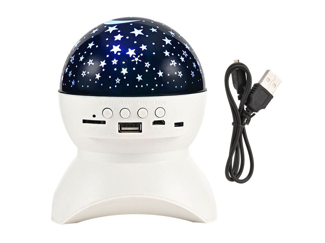 Lâmpada De Projetor Led, Céu Estrelado, Bluetooth, Cartão Memória, Pen Drive Usb Klb Aquaforge