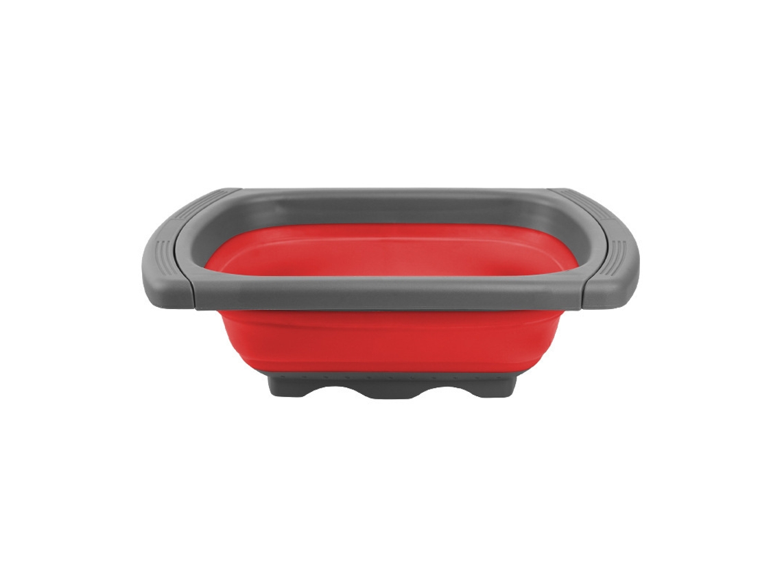 Filtro de Água Dobrável com Alça Retrátil, Aço Inoxidável Ecológico MDUG (vermelho)