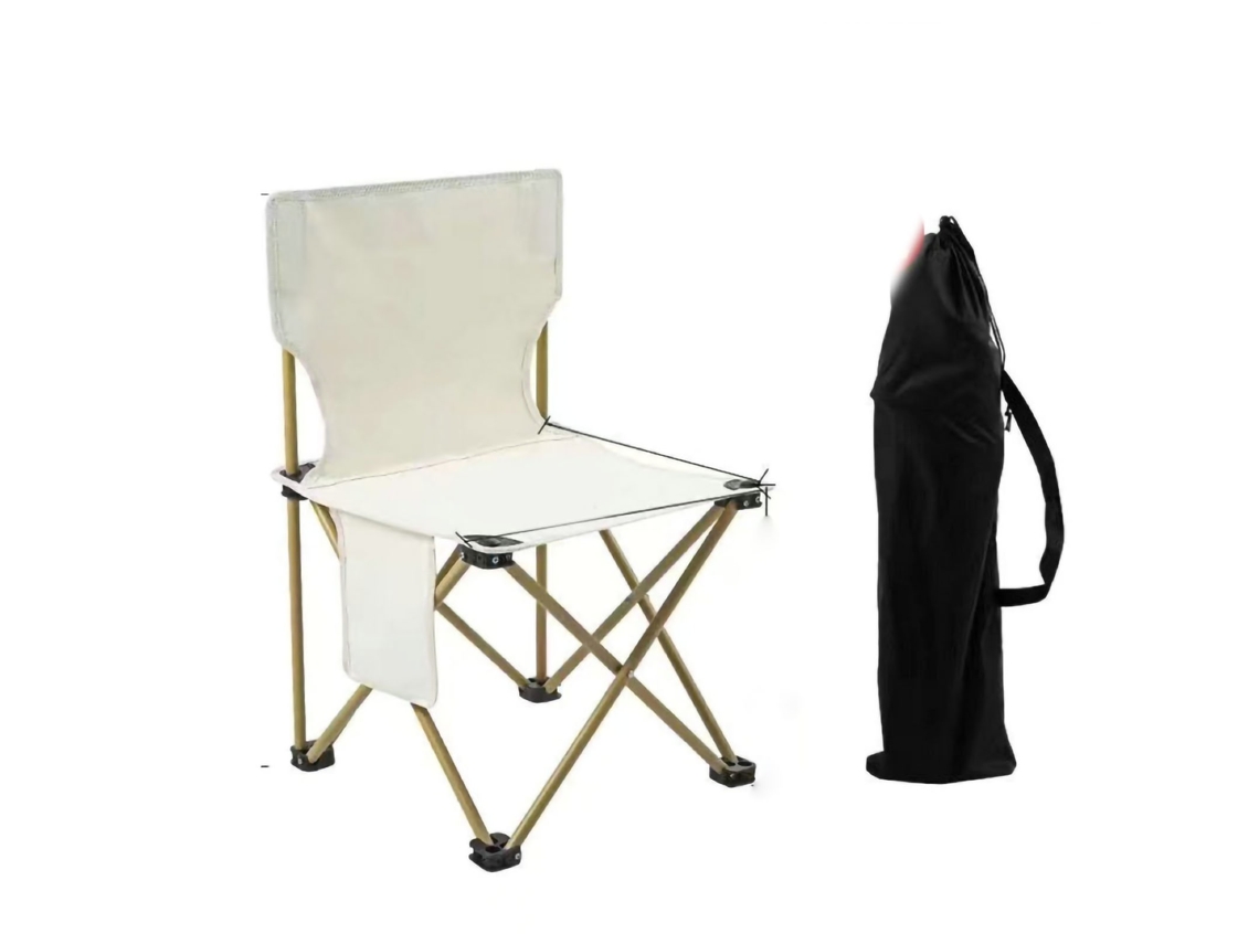 Cadeira de Camping Dobrável Portátil, 72x42x38cm, 35x16, 54x14, Tecido Oxford, Estrutura de Ferro, para Praia, Piquenique AQUAFORGE