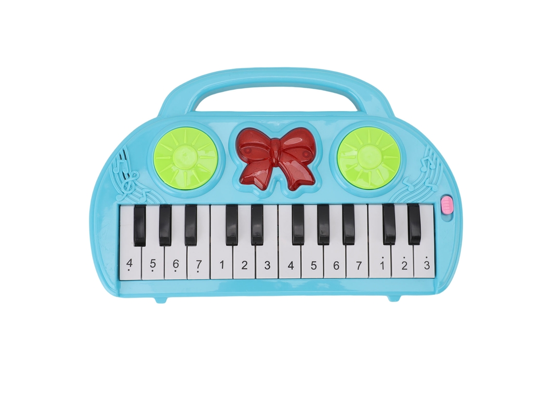 Primerox brinquedo Piano Infantil 14 Teclas Musical Educativo Multifuncional para Bebês Azul
