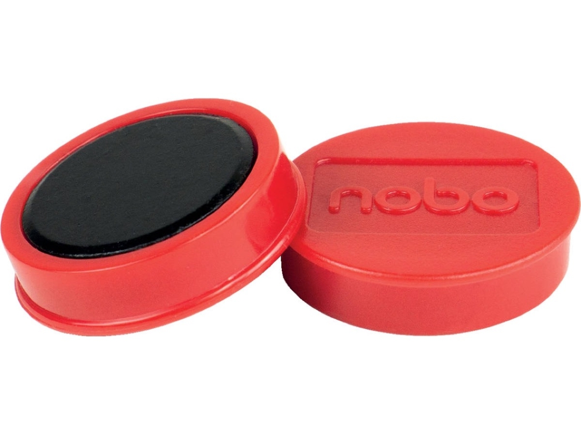 Pack 10 Ímanes NOBO 38 mm (Vermelho)