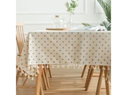2026-mantel Retangular De Linho E Algodão Anti-rugas Para Festa Cozinha Comedor (bellis Perennis Azul, 55x86.6 Polegadas)