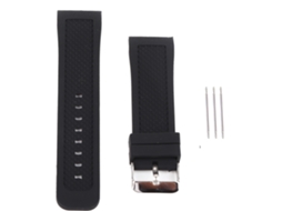 Cinto de Relógio Silicone com Fivela de Pino 24mm À Prova D'água Resistente Ao Suor