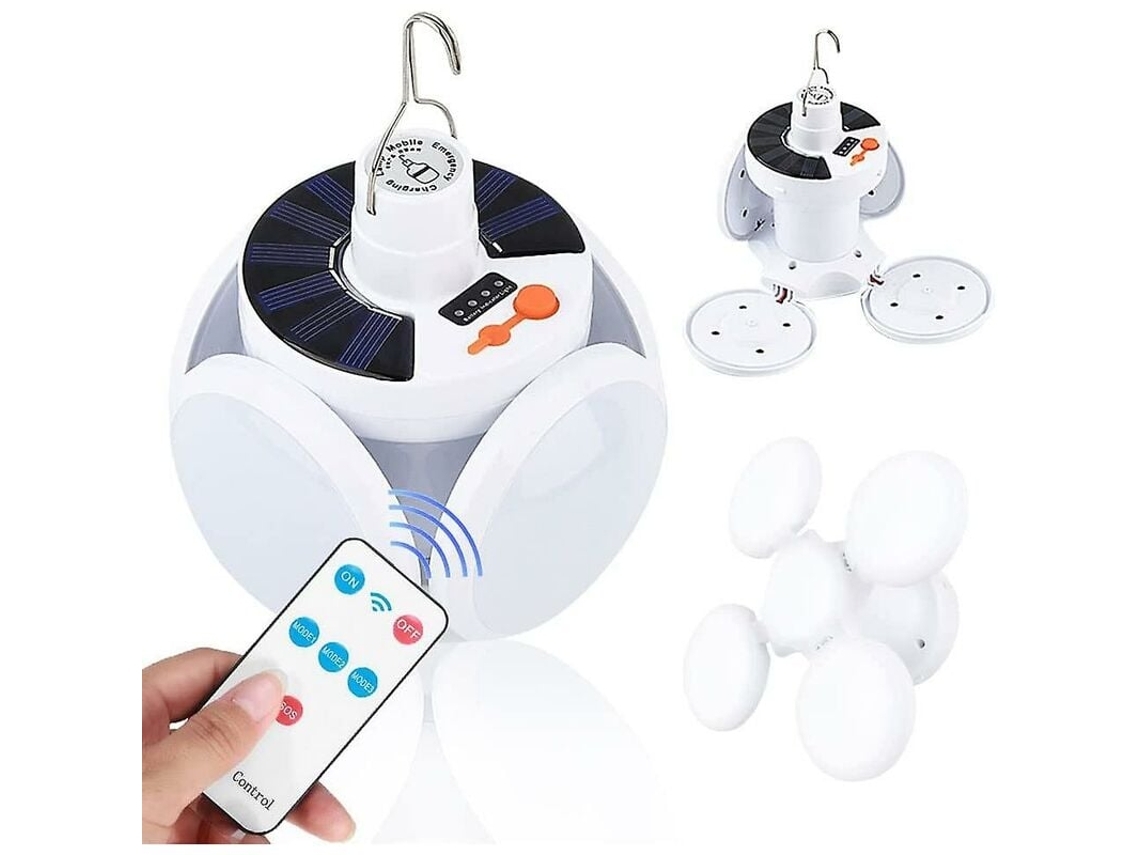 Luz Solar De Acampamento Lanterna De Acampamento Suspensa Com Controle Remoto Lâmpada*