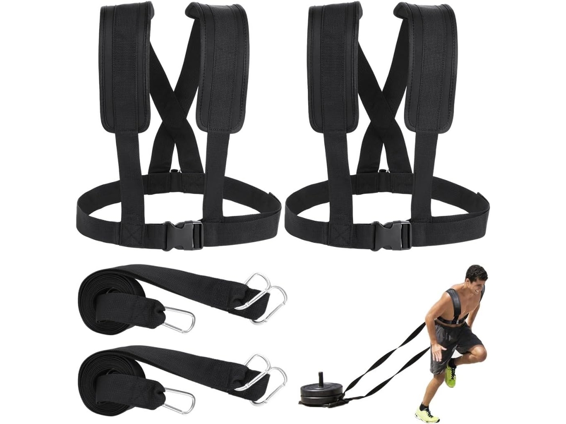 2-cintos De Trenó Para Treinamento Resistência, Equipamento Fitness Ajustável Com Alça Proteção Os Ombros