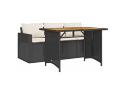 Garden Dining Set, Garden Dining Sets Vidaxl Preto Rattan / Vime (n/a)