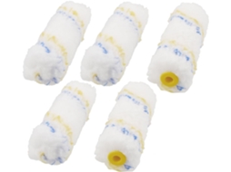 Conjunto de 5 Rolos de Pintura Acrílica Branca com Núcleo de Plástico CHABERLU