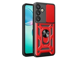 Capa Para Samsung Galaxy S26 Plus 5g (s26) - Capa Rígida Anti Choque Película De Tela - Vermelho