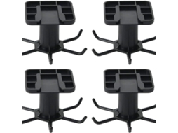 Conjunto de 4 Ganchos para Utensílios Cozinha com Rotação 360° Instalação Sob Armários, Sem Necessidade de Pregos BRILVIBERA (klb)