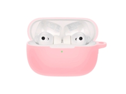 Capa De Silicone Com Fivela Para Honor Earbuds 3 Pro Rosa Brilvibera