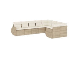 Garden Sofa Set, Garden Sofa Sets Vidaxl Bege Rattan / Vime (n/a)