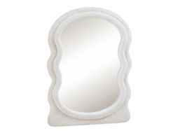 Espelho De Parede Brummen 80x60 Cm Moldura De Pelúcia Branco [EN.CASA]