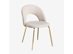 Sklum Cadeira De Jantar Estofada Glorys Poliéster    Dourado                   Tecido Beige                               Tecido