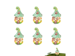 6Pcs Castelo Micropaisagismo Musgo Suculento Acessórios de Vaso de Flores Decoração de Bolo de Mesa NEVEANCE