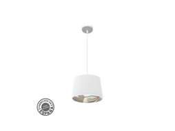 Pendente 30d Tunísia 1xe27 Branco/impresso Branco Fabrilamp
