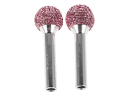 Capas De Trava Porta Com Strass Rosa Para Botão E Maçaneta Da Fechadura Do Carro, Material De Liga Alumínio