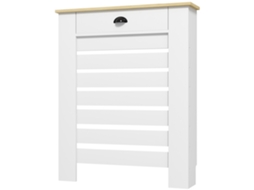 Cobertura Para Radiador Com Gaveta Para De Mdf Para Sala De Estar Dormitório Corredor 78x19x95,5 Cm Branco