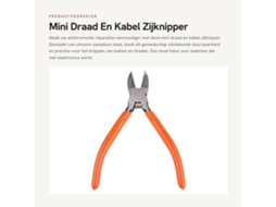 Mini Draad En Kabel Zijknipper - 5 Inch Precisie Gereedschap - Chroom Vanadium Staal - Voor Elektronische Kabels - Ergonomisch Ontwerp -...