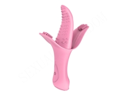 Vibrador De Lamber A Lngua De 3 Pontos Chocantes Com 10 Modos Para Mulheres (rosa)