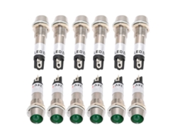 Luz Indicadora 24v 8mm Aço Inox Verde