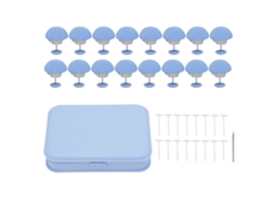 Clip Fixador De Colcha Cogumelo 16pcs Azul
