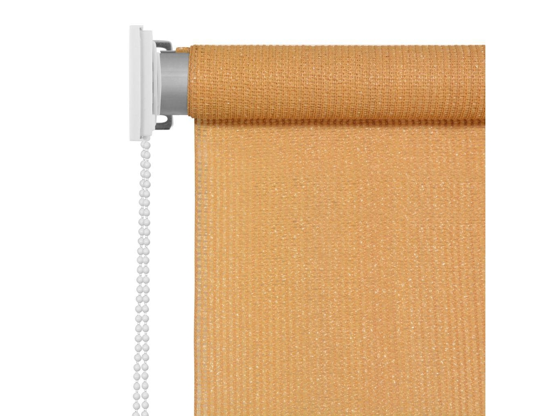 vidaXL Estore de rolo para exterior 350x230 cm bege