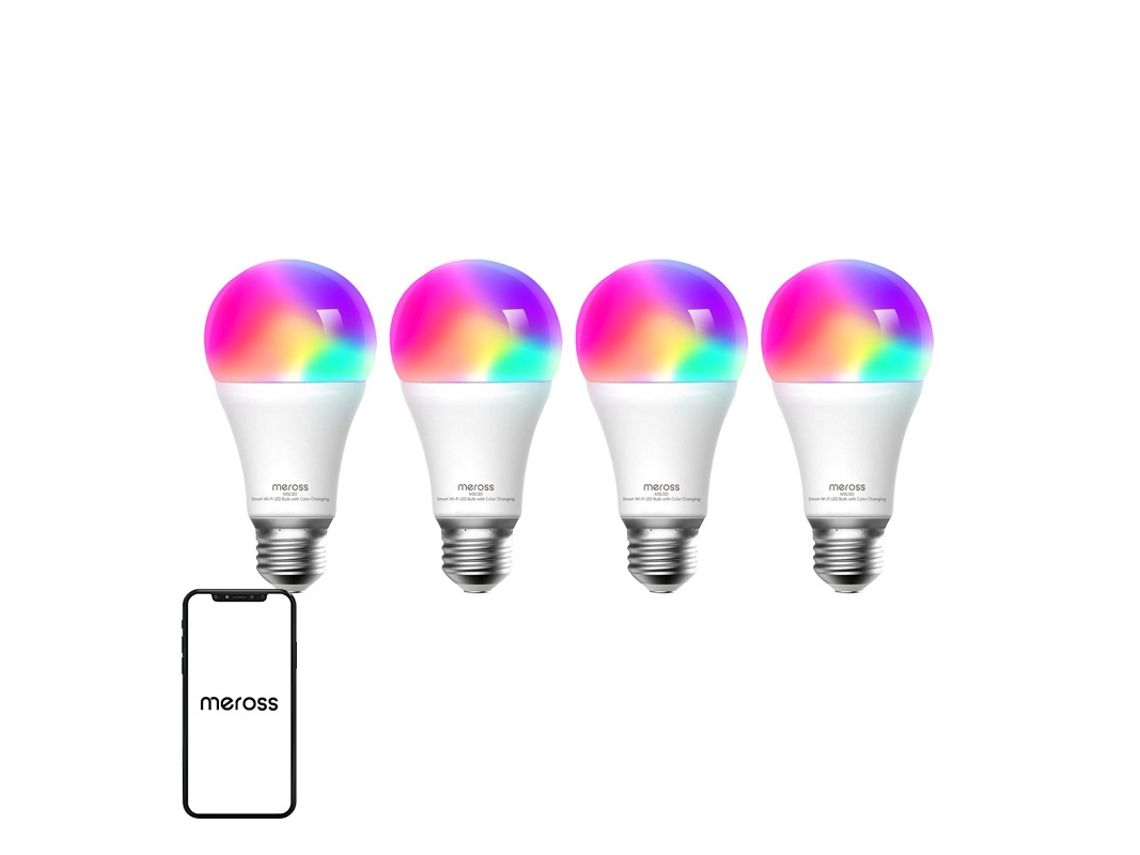 Lâmpada Led Meross Msl120 Wi-fi Para Homekit - Kit Com 4 Unidades