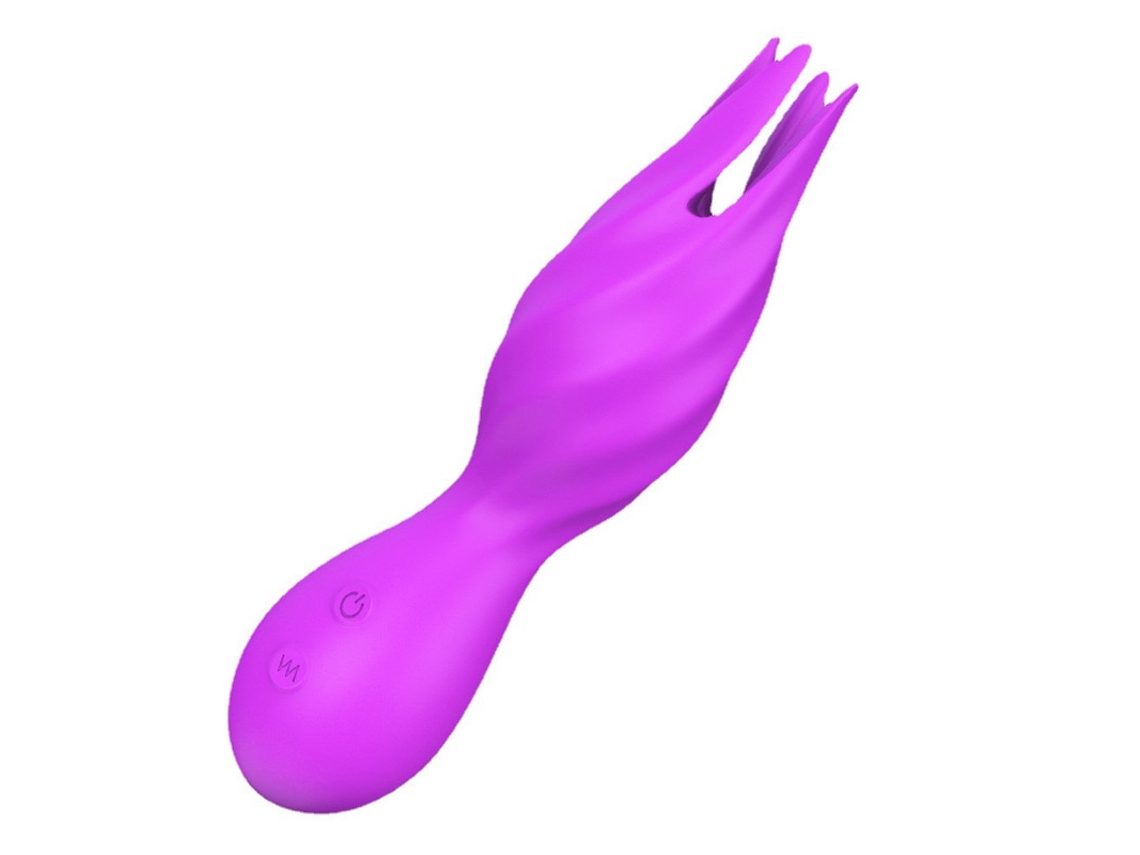 Vibrador De Massagem De Cabea Dupla De 9 Frequncias Para Mulheres (roxo)