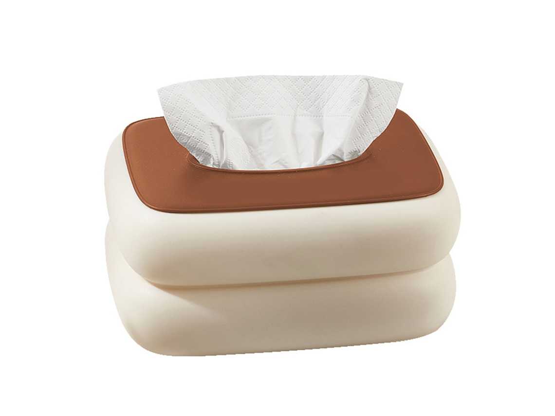 Suporte para papel higiênico estilo creme grande capacidade boca larga multifuncional cor café S/MARCA
