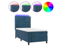 Box Spring Bed, Box Spring Beds Vidaxl Azul Veludo (100 X 200 Cm)