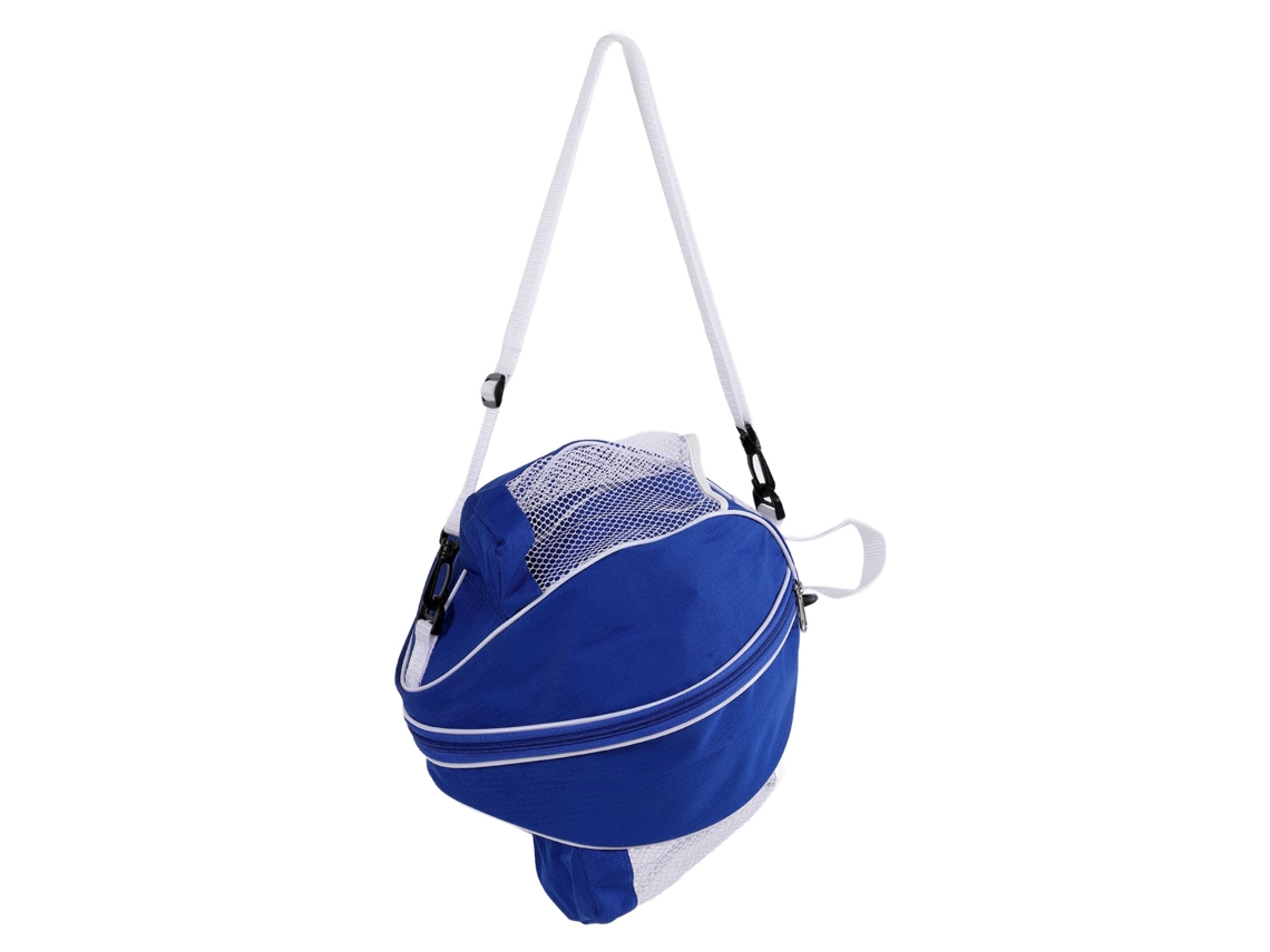 Rebe-bolsa Redonda De Malla Para Basquetebol E Futebol Em Tela Oxford Com Bordos Brancos Impermeável Armazenamento Esportivo Interior