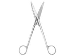 Tesoura Veterinária de aço inox, curva, 18cm, para animais e casa | MARCA