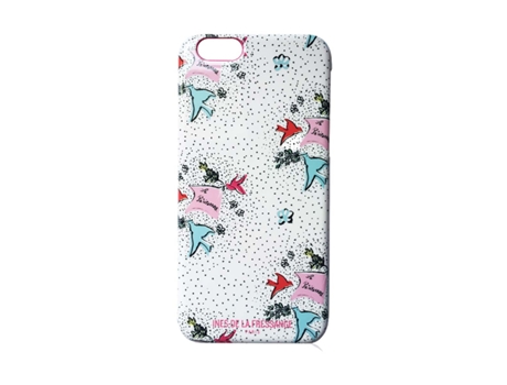 Ines De La Fressange Capa Para Apple Iphone 6/6s Semi-rígida Com Padrão De Andorinhas Branco