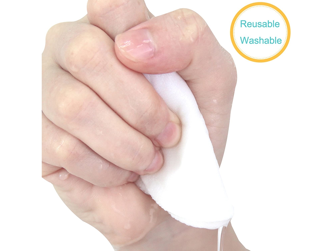 Pilhas De Algodão Reutilizáveis Para Remoção De Maquiagem E Limpeza Facial