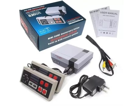 Console De Jogos De Casa De Mão Com Duas Pessoas Com Tv De Conexão Com Jogos Clássicos Fc Com Máquina Vermelha E Branca Marca Não Disponível