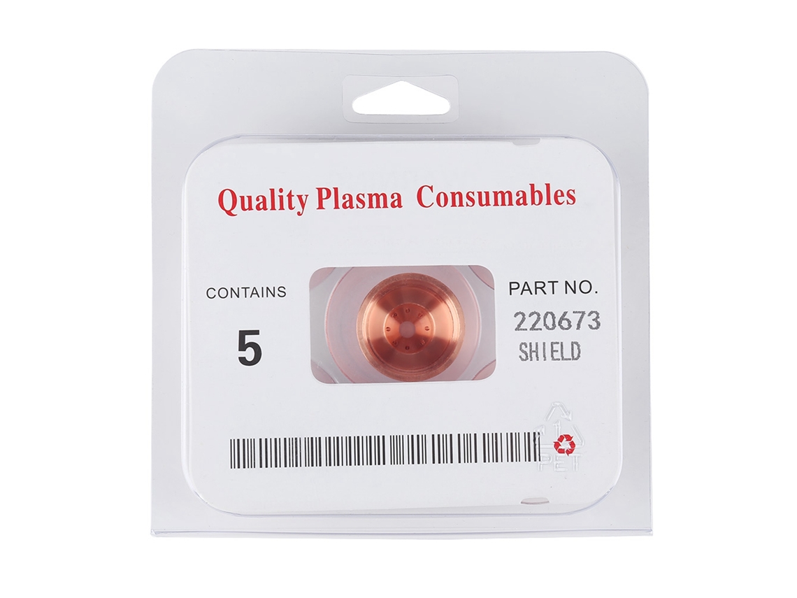 Conjunto de 5 peças de protetor de plasma para tocha de corte Max45 (consumíveis) 220673