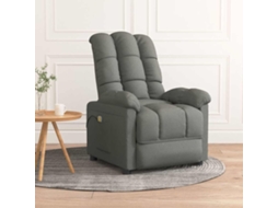 Vidaxl Poltrona De Massagens Tecido Cinzento-escuro