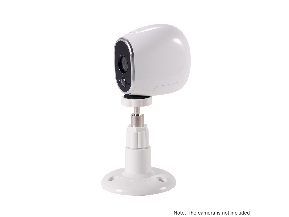 Suporte de segurança ajustável em plástico para uso interno e externo, para câmeras Arlo/Arlo Pro, compatível com paredes, mesas e tetos.