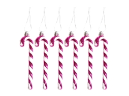 Laxiscreed Pack Com 6 Palitos De Natal Candy Canes Vermelhos De 13cm Para Decoração Festiva