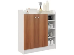 Sapateira Aglomerado de Madeira Cor Cor de Madeira Natural 83x30x90 cm Homcom