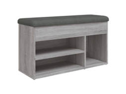 Banco Sapateira Derivados Madeira Cinzento Sonoma MAISON EXCLUSIVE (82x32x45,5 cm)