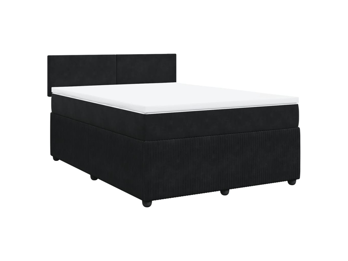 Box Spring Bed, Box Spring Beds Vidaxl Preto Veludo (160 X 200 Cm)