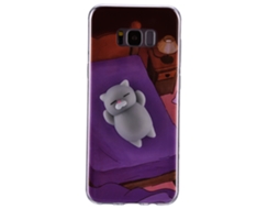 Capa macia antichoque para Samsung Gato Cinza S8p EOOCOO