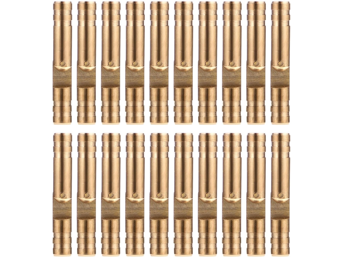 Lurrose 20 Peças Dobradiças Cilíndricas De Cobre Para Conexão Caixas Φ4*25mm Metal Amarelo Mini Joias