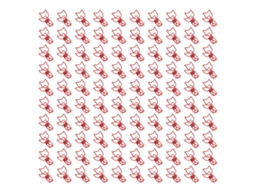 100 Pinças de Pasta Gato Estilo Animal Cuto Fortes de Metal com Design Oco para Notas Papéis Roupa Cor Vermelha