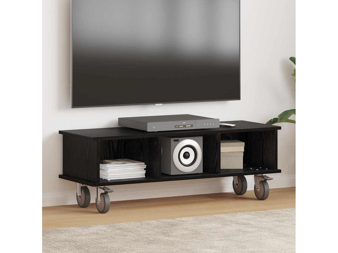 Vidaxl Suporte Para Tv 100 X 35 X 35 Cm Carvalho Preto