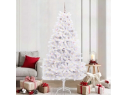Vidaxl Árvore De Natal Articulada Artificial Branco 210 Cm Pvc E Aço